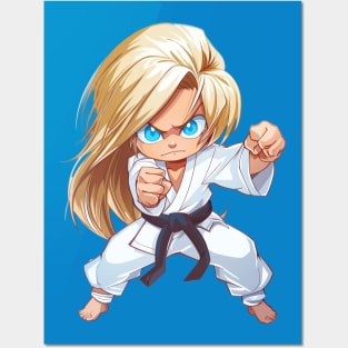 Karate Chibi Girl Posters and Art